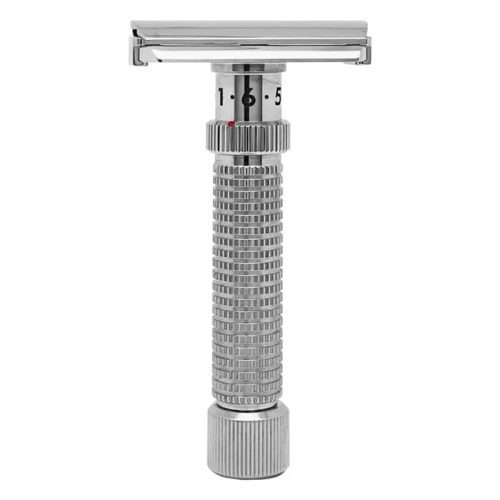 Ambassador Adjustable Stainless Steel DE Safety Razor (Choose Style) - Rex Supply Co. Safety Razor Rex Supply Co. Stainless Steel (Polished) 