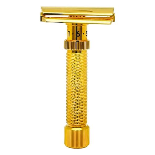 Konsul Slant Adjustable Stainless Steel DE Safety Razor (Choose Style) - by Rex Supply Co. Safety Razor Rex Supply Co. Deluxe Gold