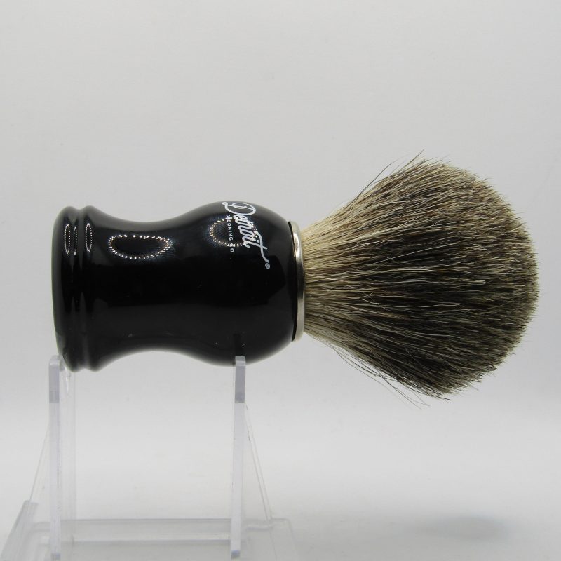 BlackShavingBrushw20mmPureBadgerKnot byDetroitGroomingCo 2