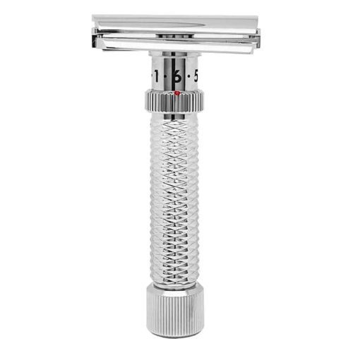 Konsul Slant Adjustable Stainless Steel DE Safety Razor (Choose Style) - by Rex Supply Co. Safety Razor Rex Supply Co. Stainless Steel (Polished) 